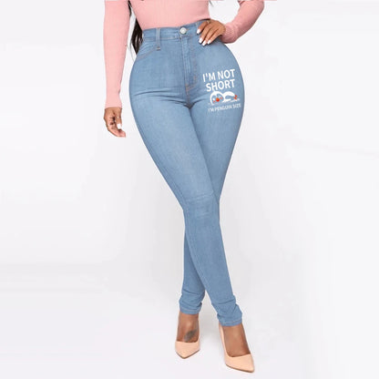 Jean Imprimé Taille Moyenne pour Femme