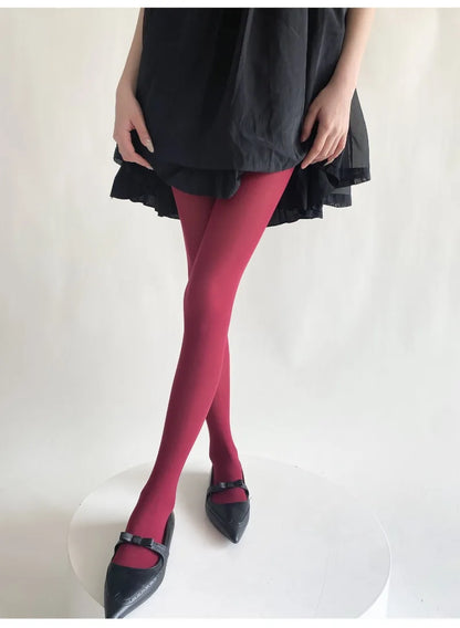 Leggings transparents rouges pour femmes