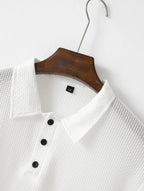 T-shirt à manches courtes en maille de soie glacée pour hommes