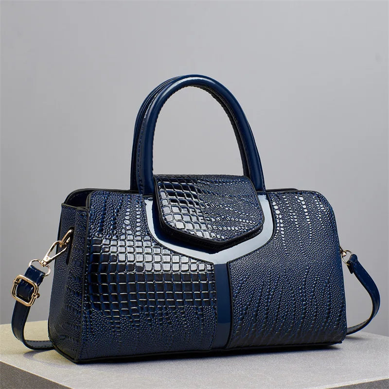 Sac à main motif crocodile pour femmes