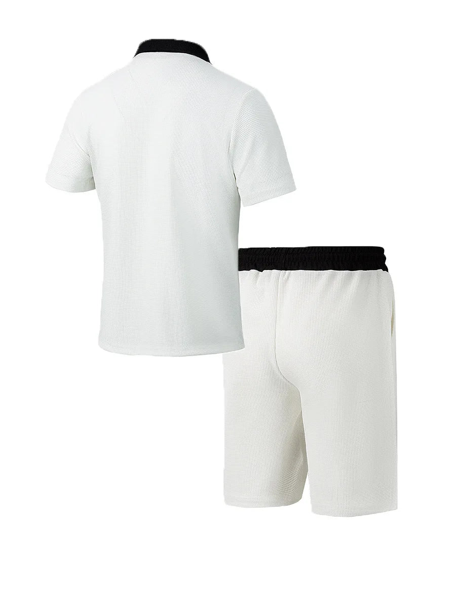 Ensemble chemise à manches courtes et short pour hommes