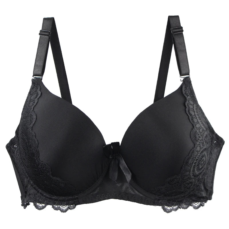 Soutien-gorge rembourré Push Up en dentelle pour femmes