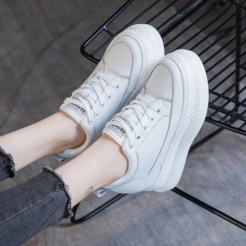 Baskets  en cuir de vache véritable pour femmes