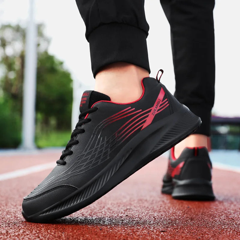 Chaussures de sport unisexes minimalistes en cuir synthétique  pour hommes