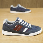 Baskets à plateforme en denim pour hommes