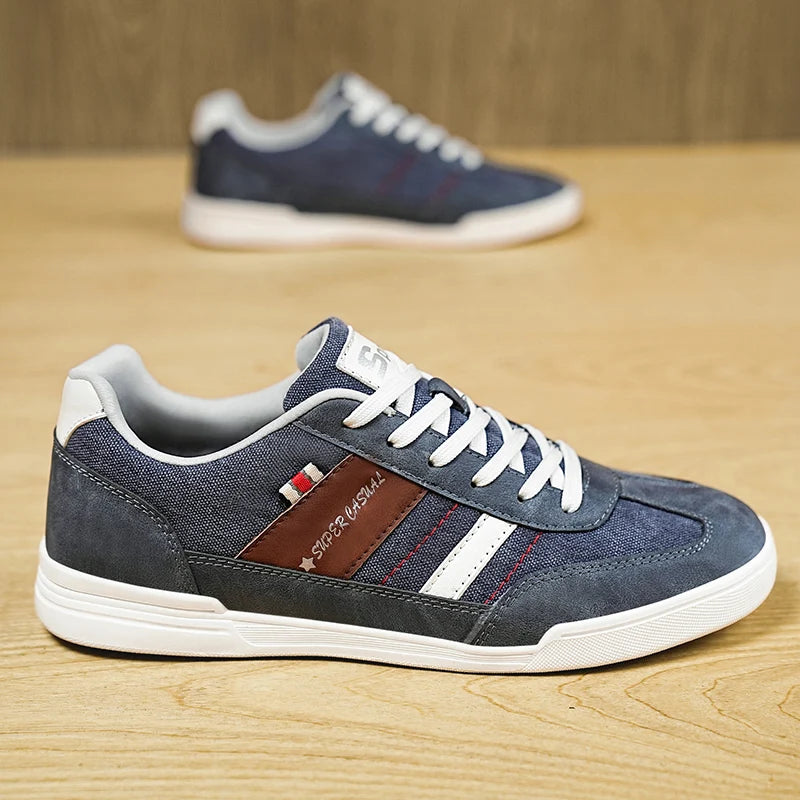 Baskets à plateforme en denim pour hommes