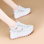 Basket en cuir véritable confortable pour femmes