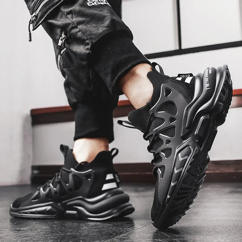 Baskets en maille à lacets pour hommes