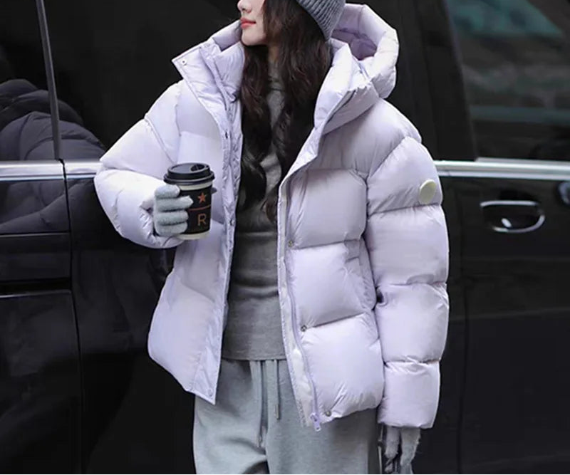 Manteau d'hiver chaud à capuche pour femme