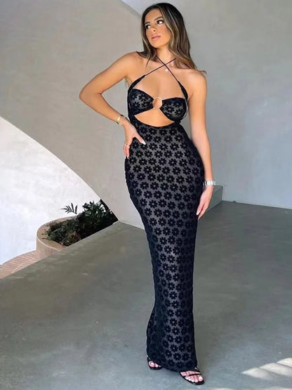 Robe Maxi Sexy Hollow pour Femme, Robe de Hanches