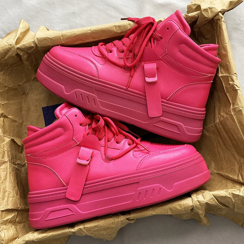 Baskets montantes à plateforme pour homme