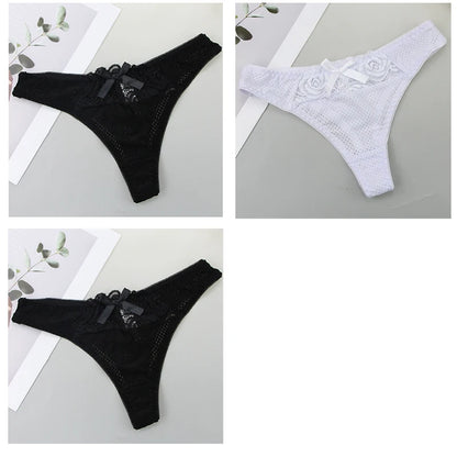 Culottes en coton 3 pièces taille basse pour femmes