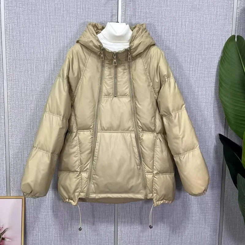 Doudoune d'hiver à capuche pour femme