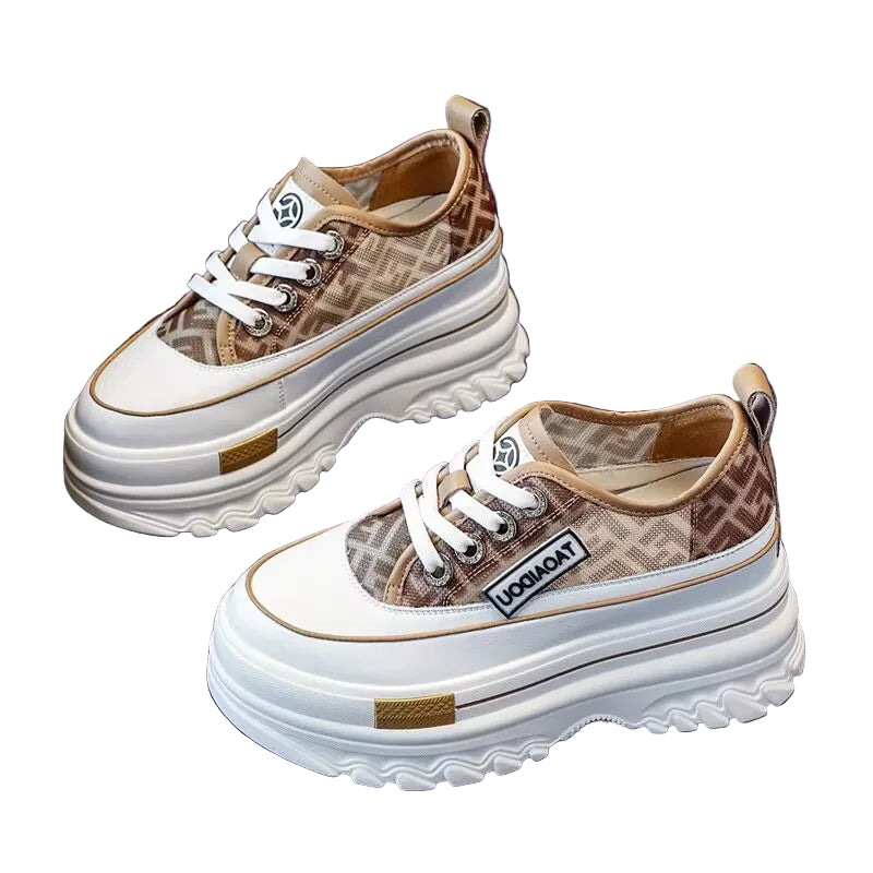 Baskets en cuir véritable pour femmes