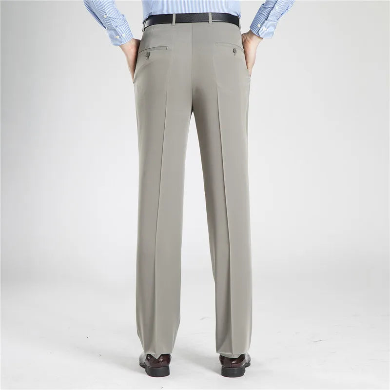 Pantalon d'été droit en coton pour hommes