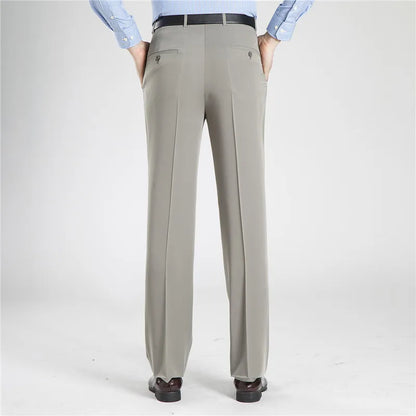 Pantalon d'été droit en coton pour hommes