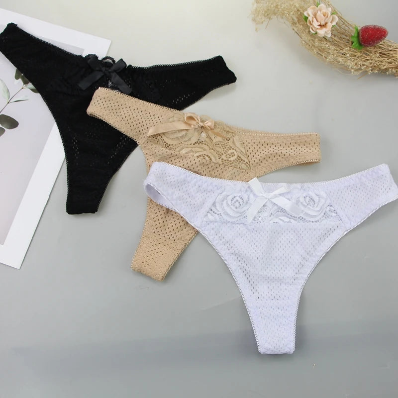 Culottes en coton 3 pièces taille basse pour femmes