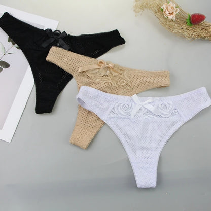 Culottes en coton 3 pièces taille basse pour femmes