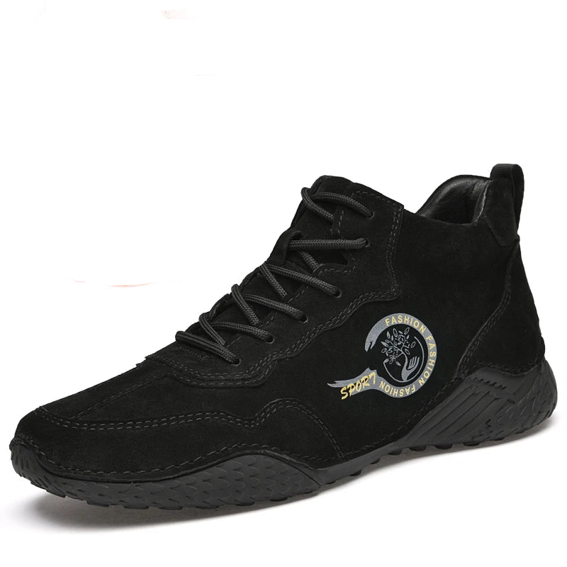 Baskets montantes en cuir souple pour hommes