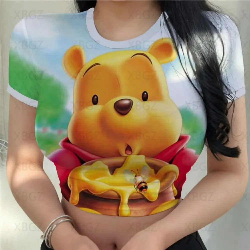 T-shirt Disney Winnie l'ourson pour femmes haut court