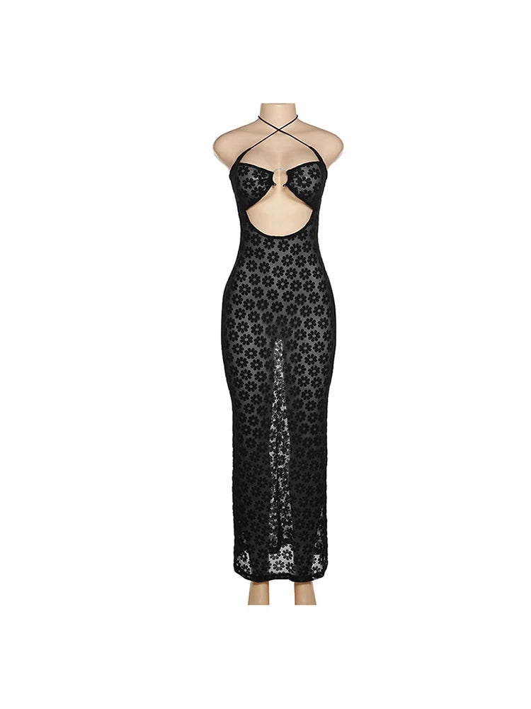 Robe Maxi Sexy Hollow pour Femme, Robe de Hanches