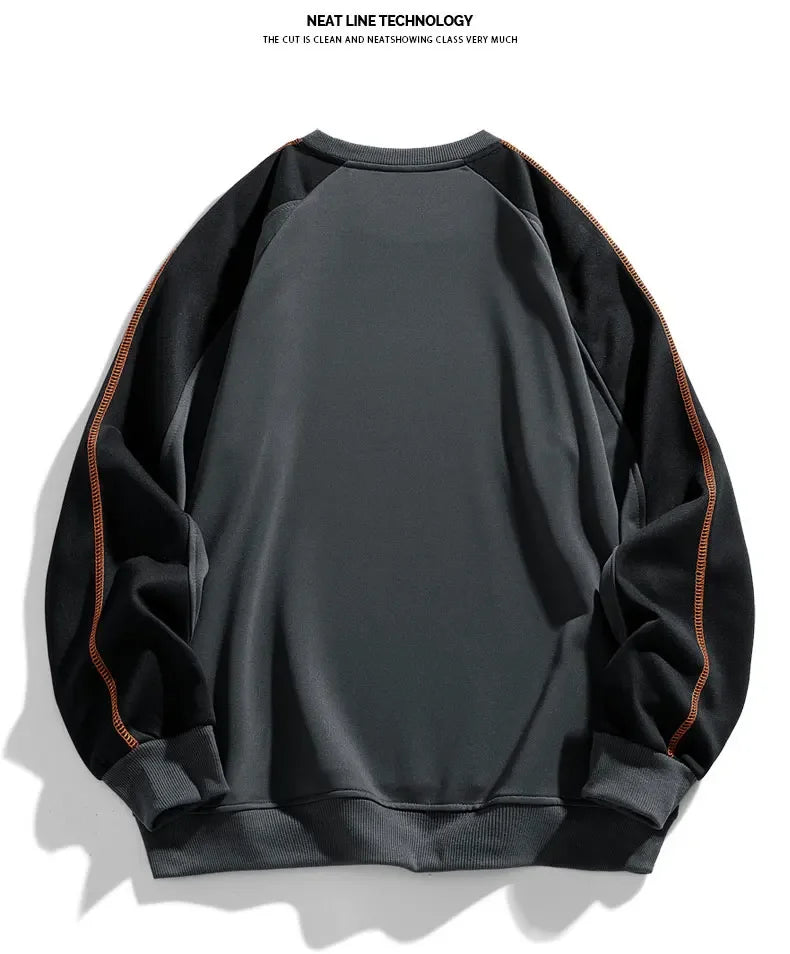 Sweat-shirt à manches longues et col rond pour hommes