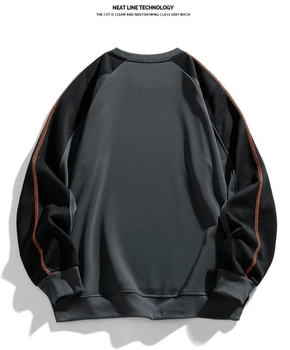 Sweat-shirt à manches longues et col rond pour hommes