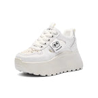 Basket en cuir véritable confortable pour femmes