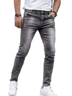 Jean délavé flocon de neige pour hommes