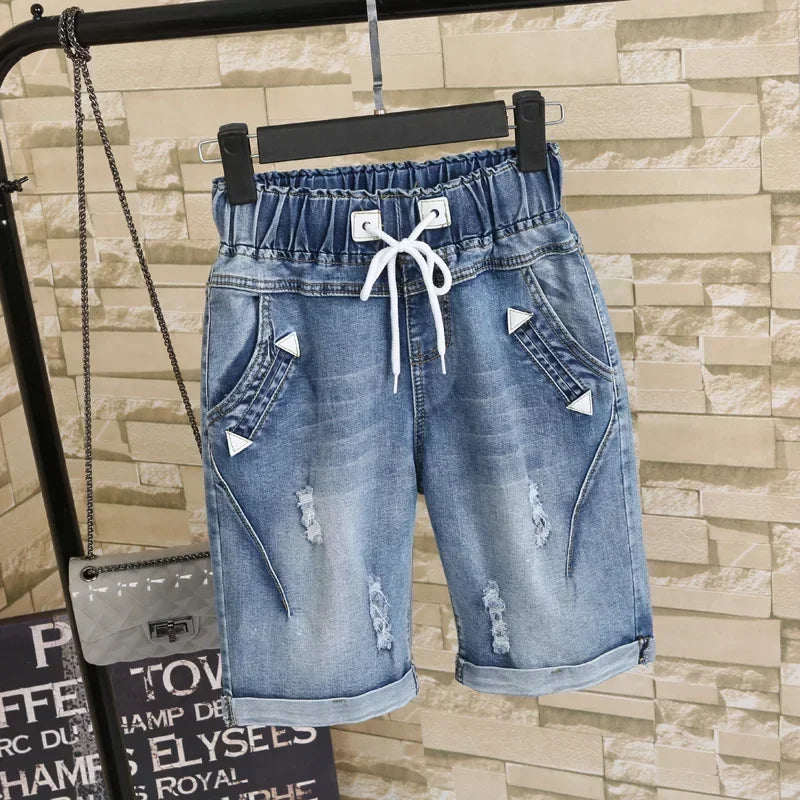 Short en jean grande taille pour femme