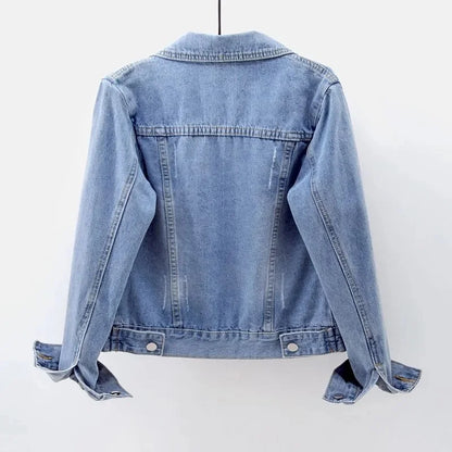 Veste en jean à manches longues pour femme