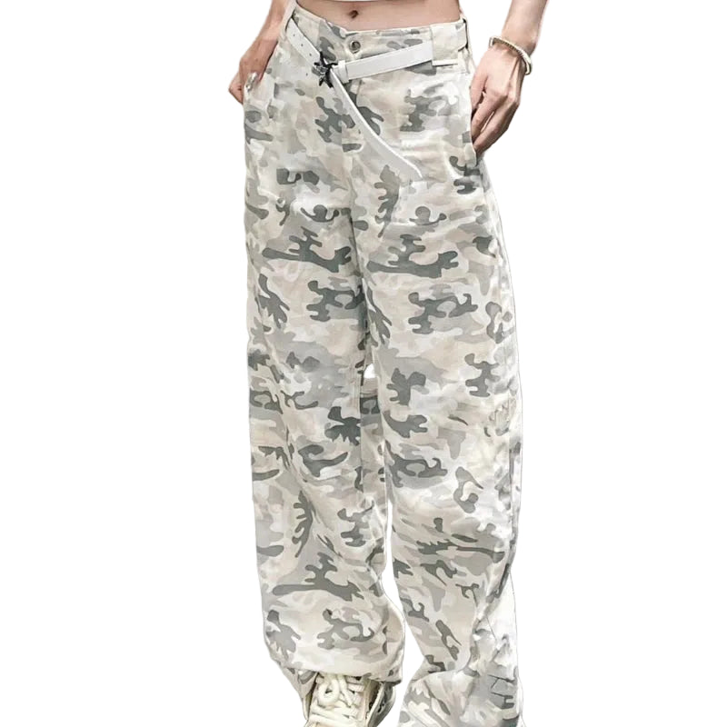 Pantalon vintage rétro à jambes larges pour femme