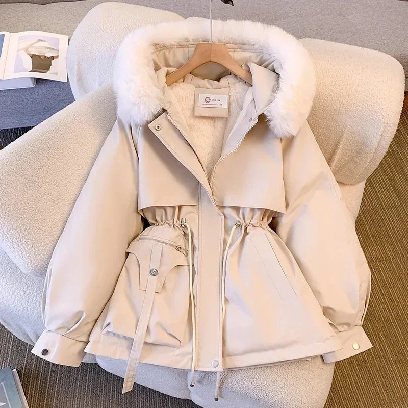 Manteau d'hiver rembourrée à capuche pour femme