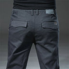 Pantalon droit décontracté en coton pour hommes