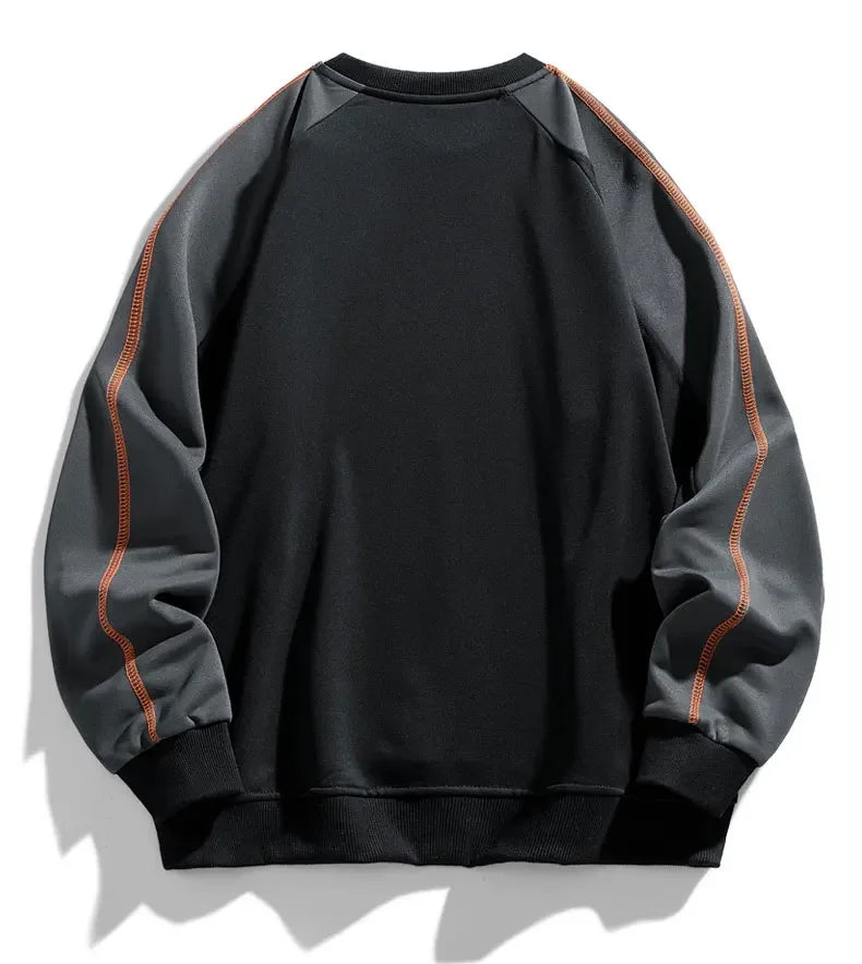 Sweat-shirt à manches longues et col rond pour hommes