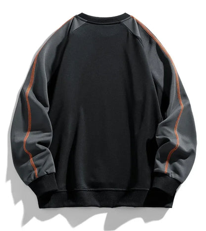 Sweat-shirt à manches longues et col rond pour hommes