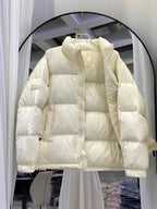 Doudoune courte et ample à col vertical pour homme et femme