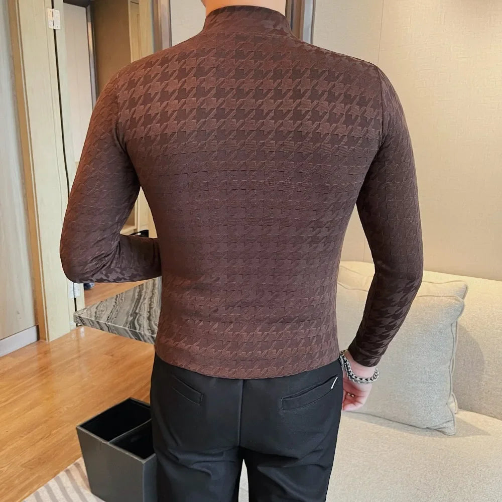 T-shirt à col mi-haut pour hommes