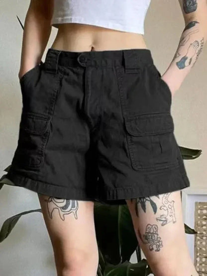 short en jean cargo pour femmes