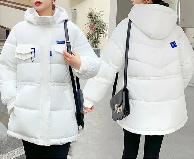 Manteau d'hiver à capuche pour femme