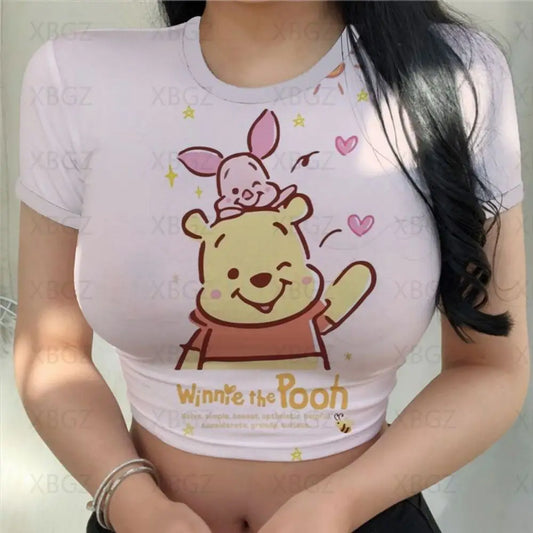 T-shirt Disney Winnie l'ourson pour femmes haut court