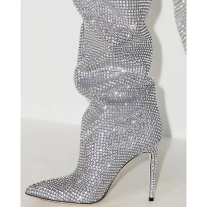 Bottes de piste en strass pour femmes