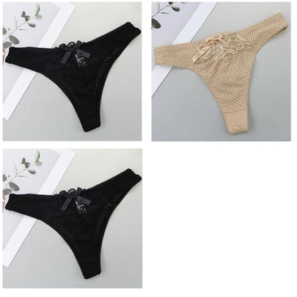 Culottes en coton 3 pièces taille basse pour femmes