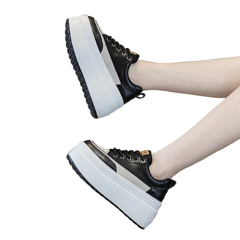 Baskets en cuir véritable pour femmes