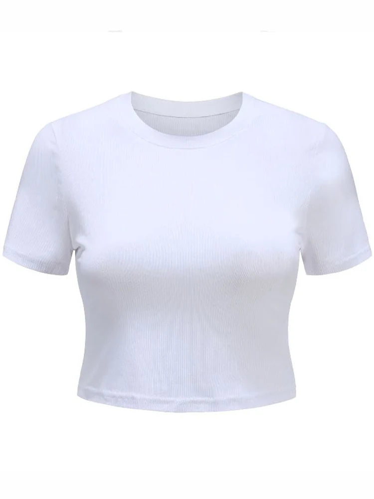 Tops manches courtes col rond femme