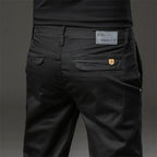 Pantalon droit décontracté en coton pour hommes