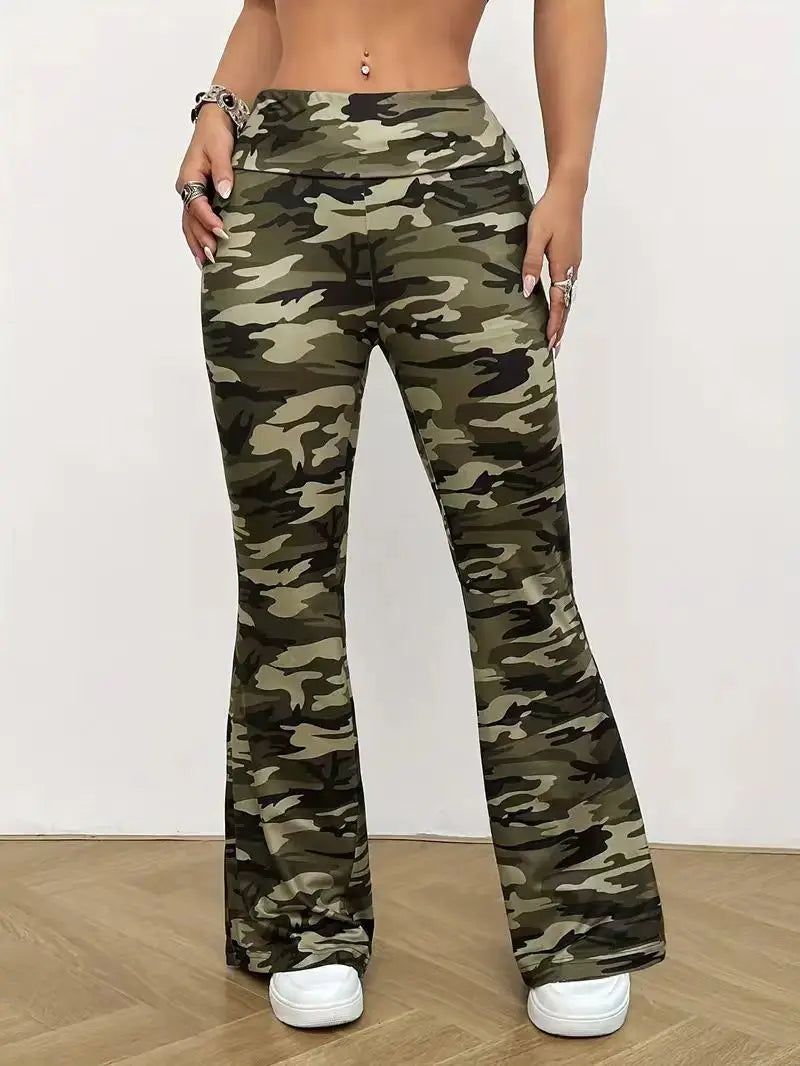 Pantalon taille haute à jambes larges pour femme