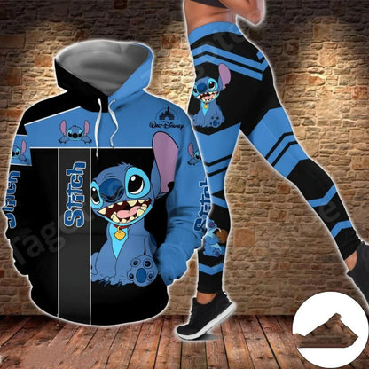 Ensemble sweat à capuche et Leggings Disney Stitch  pour femme