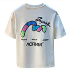 T-shirt à manches courtes brodé et imprimé pour hommes