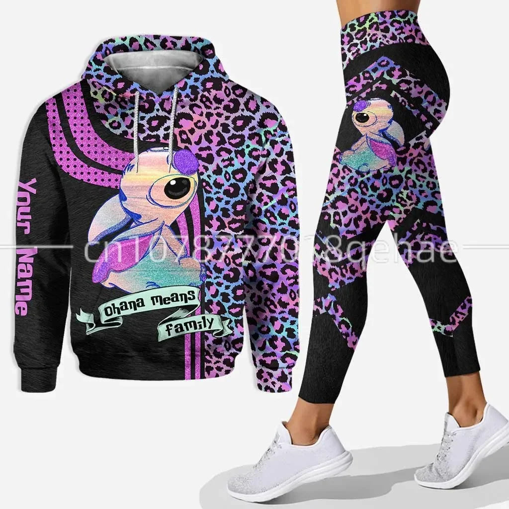 Ensemble sweat à capuche et Leggings Disney stitch  pour femme